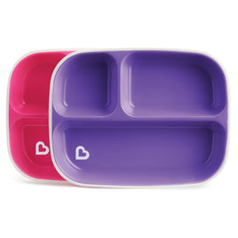 Munchkin Splash Divider Plates 2 Pack Pink & Purple