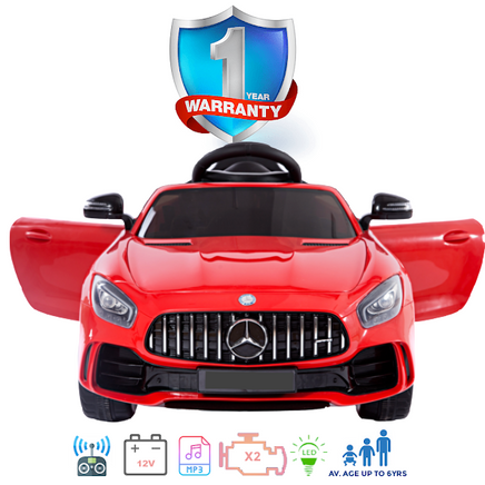 red kids electric ride on mercedes gtr remote controlled self drive
