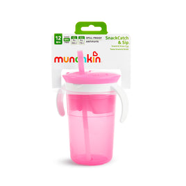 Munchkin SnackCatch & Sip™  - Pink