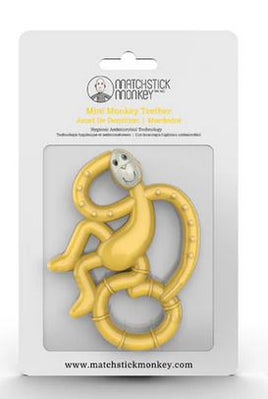 Matchstick Monkey – Mini Monkey Teether - Yellow