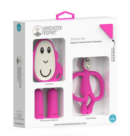 Matchstick Monkey – Teether Starter Set – Pink