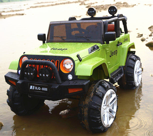 Buy iGlide® Kids Electric Ride On Car Jeep Large 4X4 Green Online