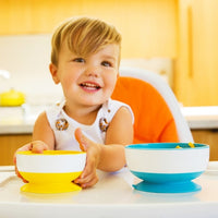 Munchkin Stay Put™ Suction Bowls 3 pack Yellow, Green, Blue