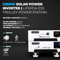 Switched 5200W LiFePo4 ESS Trolley Power Station