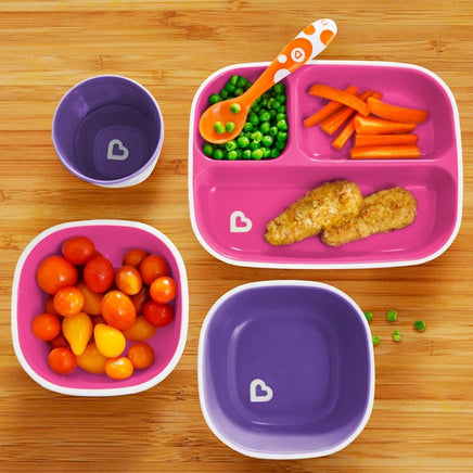  Munchkin Splash™ Bowls 2 Pack Pink & Purple 