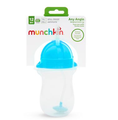  Munchkin Any Angle Weighted Straw Cup 296ml - Blue 