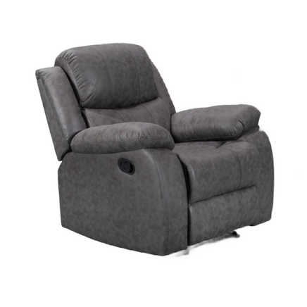  Lounge Recliner Chair Grey Air Suede 