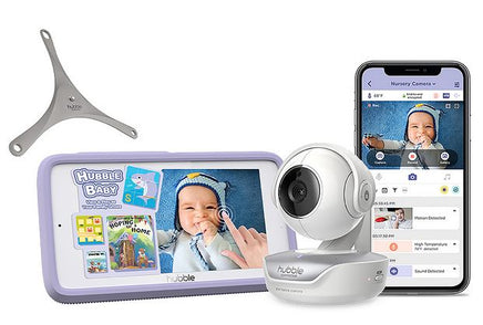  Hubble Connected Nursery Pal Deluxe - 5" Smart WiFi Video Monitor with Touch Screen Viewer & Portable Camera 