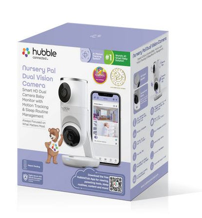  Hubble Connected Nursery Pal Dual Vision - 5" Smart WiFi Dual Camera Video Monitor 