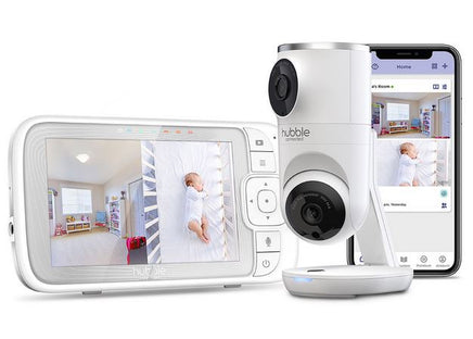  Hubble Connected Nursery Pal Dual Vision - 5" Smart WiFi Dual Camera Video Monitor 