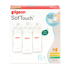 Pigeon Softouch™ Peristaltic Plus™ PP Bottle 330ml Triple Pack