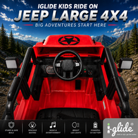 iGlide® Kids Electric Ride On Car Jeep Large 4X4