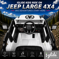 iGlide® Kids Electric Ride On Car Jeep Large 4X4