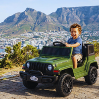 iGlide® Kids Electric Ride On Car Jeep Rubi M Green