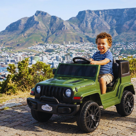  iGlide® Kids Electric Ride On Car Jeep Rubi M Green 
