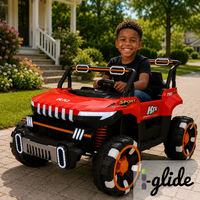 iGlide® Kids Electric Ride On Car Mega Jeep 5XL Red