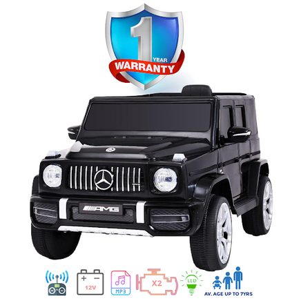 Exclusive Brands Online Mercedes G63 Benz Black ride on car children drive in car remote controlled or self drive 12V