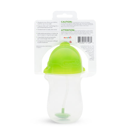  Munchkin Any Angle Weighted Straw Cup 296ml - Green 