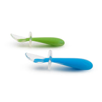 Munchkin Gentle Scoop™ Silicone Training Spoons 2 Pack Blue/Green