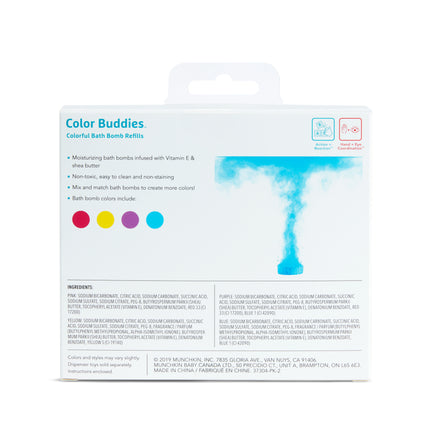  Munchkin Colour Buddies™ Moisturizing Bath Bomb Refills - 40 Pack 