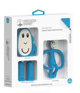 Matchstick Monkey – Teether Starter Set – Blue