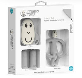 Matchstick Monkey – Teether Starter Set – Cool Grey