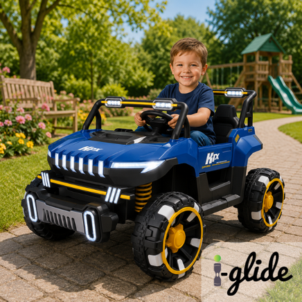  iGlide® Kids Electric Ride On Car Mega Jeep 5XL Blue 
