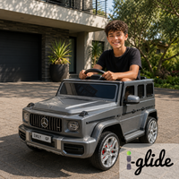 iGlide® Kids Electric Ride On Car Mercedes G Class AMG 5XL Metallic Grey Limited Edition