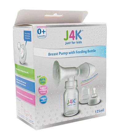  J4K Breast Pump 125ml + Free Bottle 