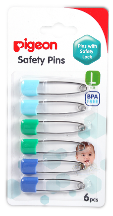  Pigeon Safety Pins L 6pack 