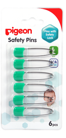 Pigeon Safety Pins L 6pack