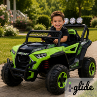 iGlide® Kids Electric Ride On Car Dune Buggy ATV 4X4 3XL Green