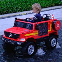 Kids Electric Ride On i-Glide™ Mercedes Unimog Fire Truck 2XL