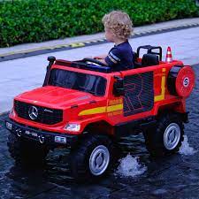  Kids Electric Ride On i-Glide™ Mercedes Unimog Fire Truck 2XL 