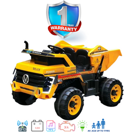 Kids Electric Ride On Tipper Truck 4X4 Yellow