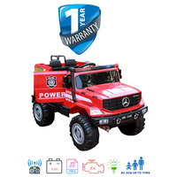 Kids Electric Ride On i-Glide™ Mercedes Unimog Fire Truck 2XL