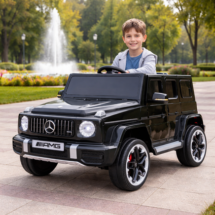 Kids_electrice_ride_on_g-Class_5XL_mercedes_self_driven_or_remote_controlled_Kids_battery_operated_car-white_iglide_AMG_kids_battery_operated_sit_in_car_children_interior_doors_open_and_close_from_front