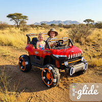 iGlide® Kids Electric Ride On Car Mega Jeep 5XL Red