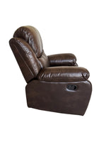 Lounge Recliner Chair Brown Air Leather