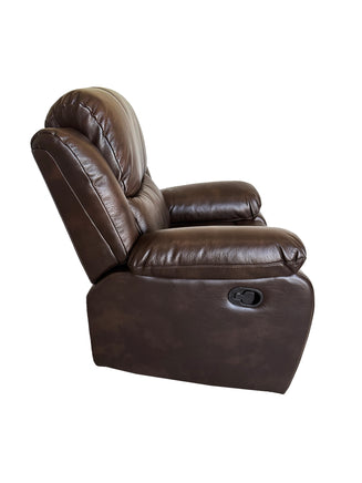  Elegancy Lounge Recliner Chair Brown Air Leather 