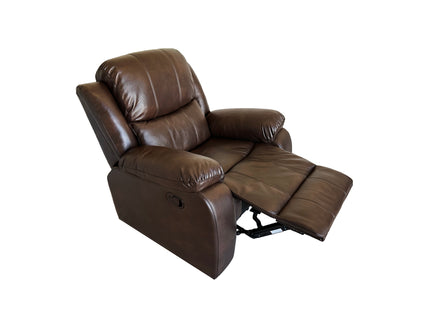  Elegancy Lounge Recliner Chair Brown Air Leather 