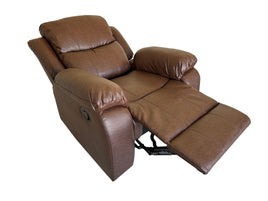 Elegancy Lounge Recliner Chair Brown Air Leather Ox Brown