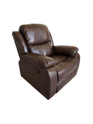  Lounge Recliner Chair Brown Air Leather 