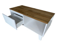 Modern TV Stand & Coffee Table - White