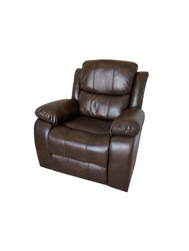 Lounge Recliner Chair Brown Air Leather