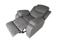 Elegancy Lounge Recliner Chair Grey Air Suede