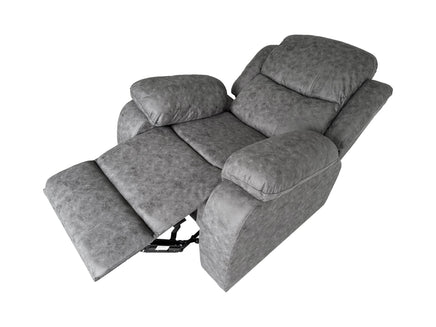  Lounge Recliner Chair Grey Air Suede 