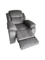 Elegancy Lounge Recliner Chair Grey Air Suede