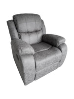 Lounge Recliner Chair Grey Air Suede
