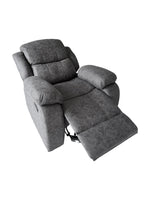 Elegancy Lounge Recliner Chair Grey Air Suede